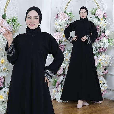 jual gallery exclusive abaya hitam syari gamis bordir turkey dubai 872 tangan plisket busui