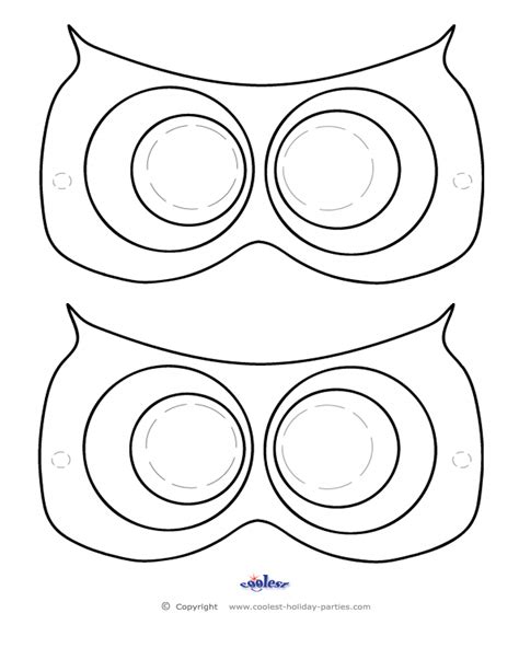 Owl Mask Template Printable