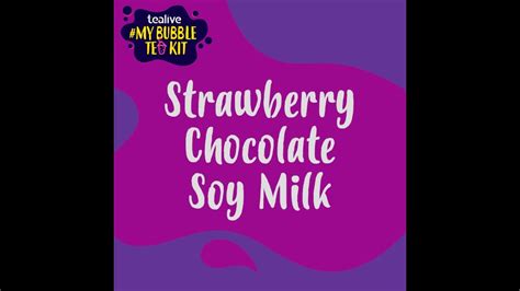 In fact, many malaysians have been so excited to try this that some of them even went on an ice cream haul to fill. My Bubble Tea Kit by Tealive - Strawberry Chocolate Soy ...