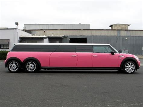 Pink Mini Cooper Limousine By Coachbuilder Lime Lite Coach Works