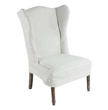 Eli French Country Wing Back Dining Side Chair Slip Cover | Slipcovers