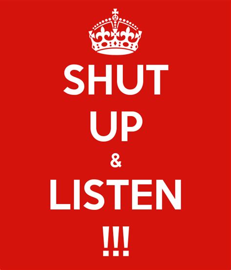 Shut Up And Listen Pmchamp