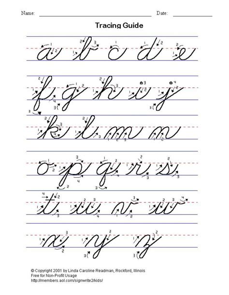 This sheet was made for the purpose of introducing your students to cursive. practice-cursive-writing-the-alphabet lower and upper case ...