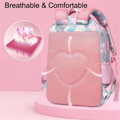 Girls Pink Backpacks For School Lightweight Large Capacity Kids Book