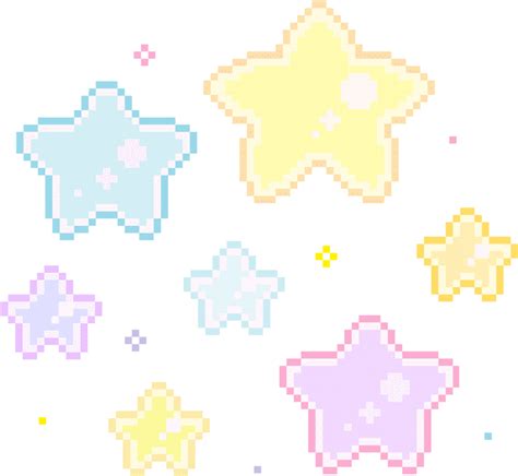 Pixel Pixels Stars Tumblr Kawaii Aesthetic Cutout Notmi