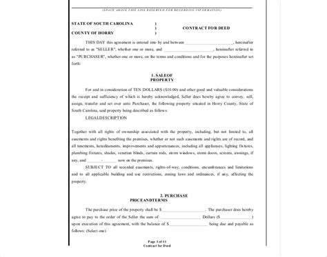 Contract For Deed 10 Examples Format Pdf Examples