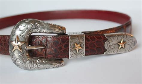 Mens Sterling Silver Western Belt Buckles