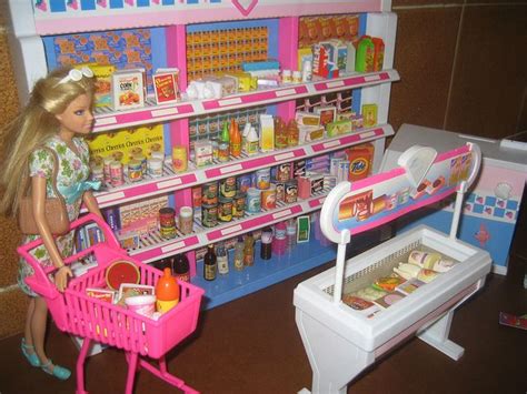 Shoppin Fun Barbie And Kelly Supermarket Playset By Mattel 1996