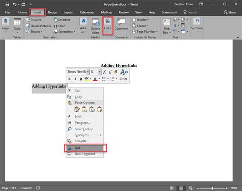 How To Add Hyperlinks In Word Document Tech Tips