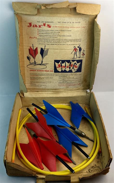 Lot Vintage S Jarts Lawn Darts Missile Game W Original Box