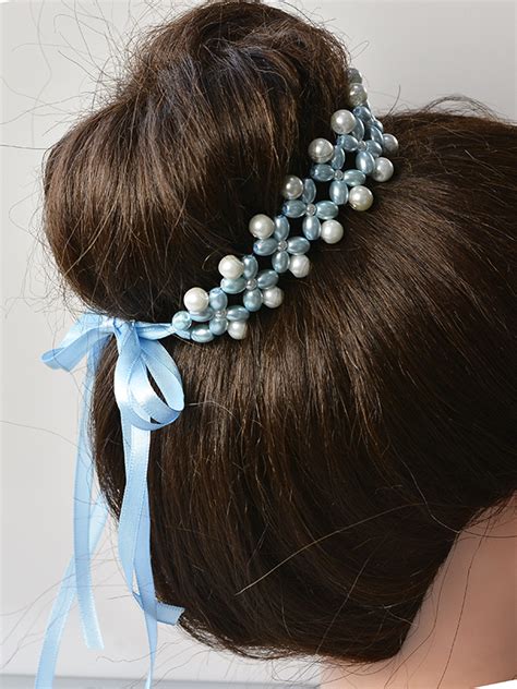 How To Make Fresh Beaded Hair Accessory With Satin Ribbon And Pearl