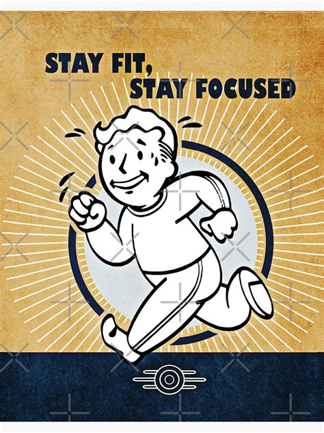 Fallout 4 Boy Poster 314 ┃stay Fit Stay Focused┃ Vault Tec All In