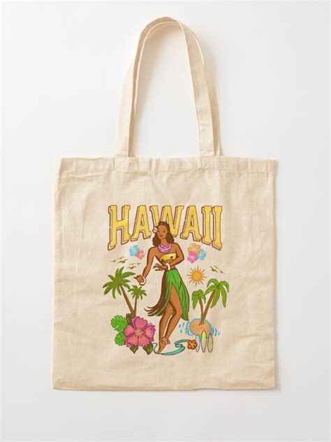 hula girl aloha hawaii retro vintage pinup tote bag by jadespear redbubble