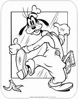 Goofy Coloring Pages Sheet Disneyclips Carrying Glass Funstuff sketch template