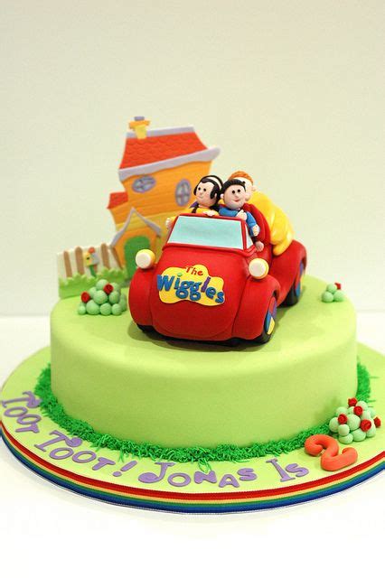Wiggles To The Big Red Car Wiggles Cake Cake Cars Birthday Cake