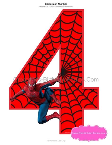 Spiderman printable number 5 centerpiece. SPIDERMAN PRINTABLE NUMBER 4 Centerpiece - Instant ...
