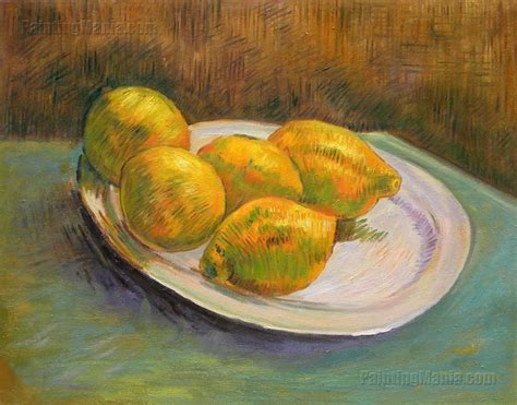 Still Life With Lemons On A Plate Vincent Van Gogh Paintings