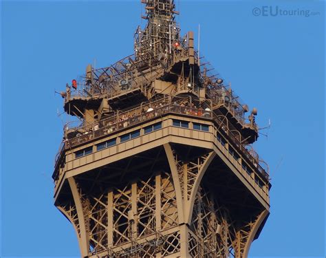 Close Up Photo Of The Eiffel Tower Top Viewing Platform Page 13