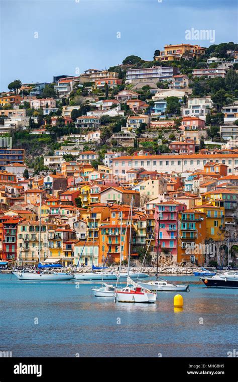 Villefranche Sur Mer Resort Town On French Riviera In France Stock