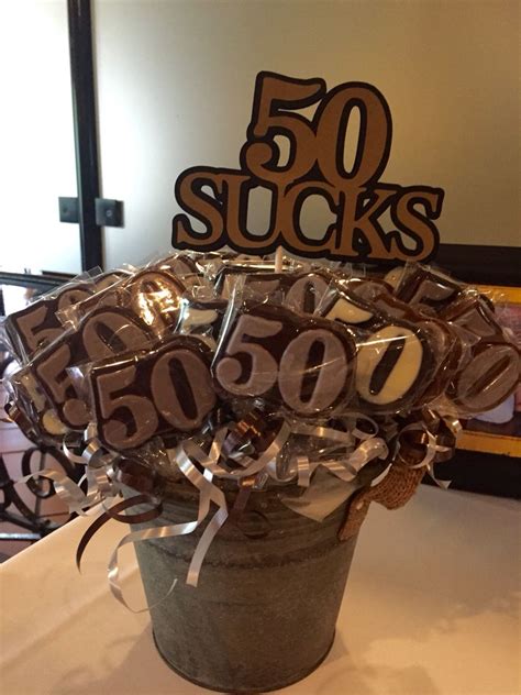 birthday surprise party 50th birthday male birthday favors chocolate lollipops 50th birthday