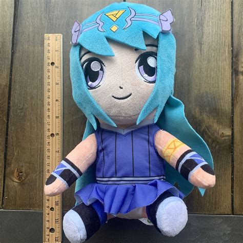 Lunar Eclipse The Krew Youtube Plush Anime Doll Light Blue Hair Rare