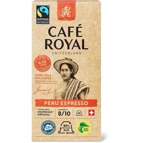 Café Royal Peru · Bio Kaffee Kapseln · Espresso Intensität 810 • Migros