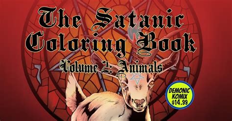 Mini Komix The Satanic Coloring Book Volume 2 Animals