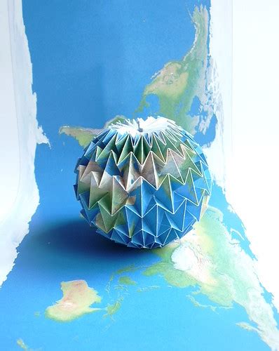 Magic Globe Origami Magic Ball Folded From An A3 Print Out Flickr