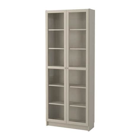 Billy Bookcase With Glass Doors Beige Ikea