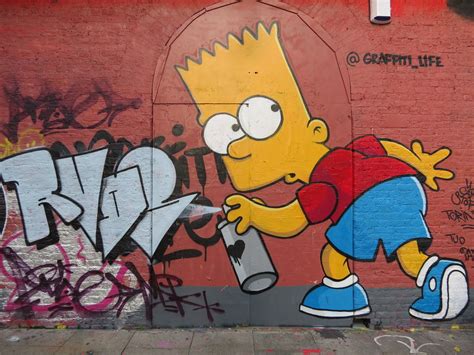 Bart Simpson Graffiti ♥simpsons Bart Spray Spraypaint Sticker By