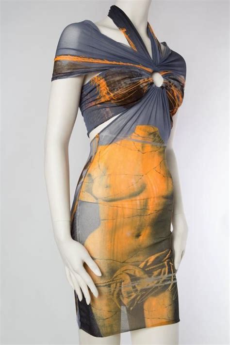 Jean Paul Gaultier Nude Venus Sheer Godess Dress Godess Jean Paul