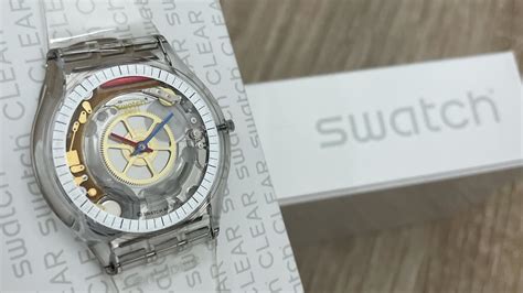 Swatch Clear Clearly Skin Ss08k109 Unboxing Unboxwatches Youtube