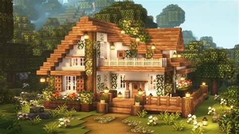 Minecraft 🌲 Aesthetic Cottagecore House Tutorial Cottage Mizunos