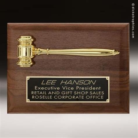 Presidents Gavel Plaques