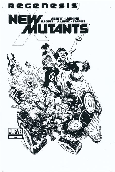 Jason Pearson 2011 New Mutants 33 Cover Comic Book Art
