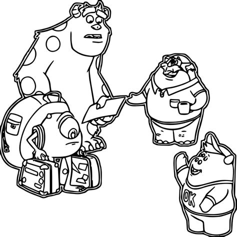 Monster University Mike Sulley Squishy Doncarlton Coloring Pages Wecoloringpage