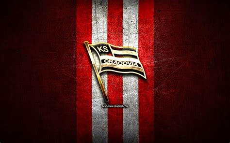 The most renewing collection of free logo vector. Download wallpapers Cracovia FC, golden logo, Ekstraklasa ...