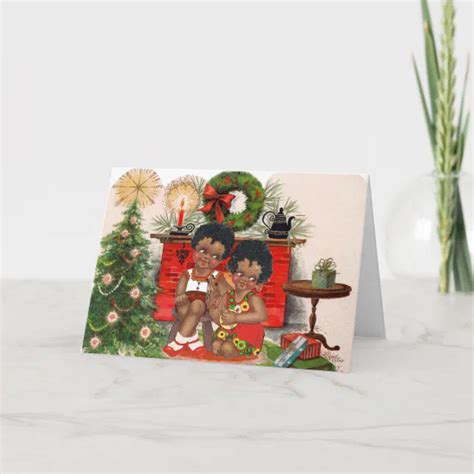 Vintage African American Christmas Card Zazzle