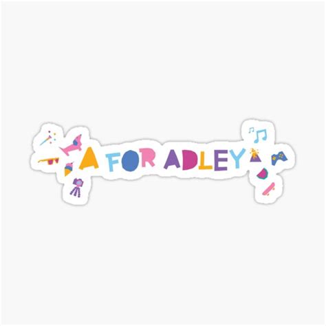 A For Adley Sticker For Sale By Marwa Ah Redbubble