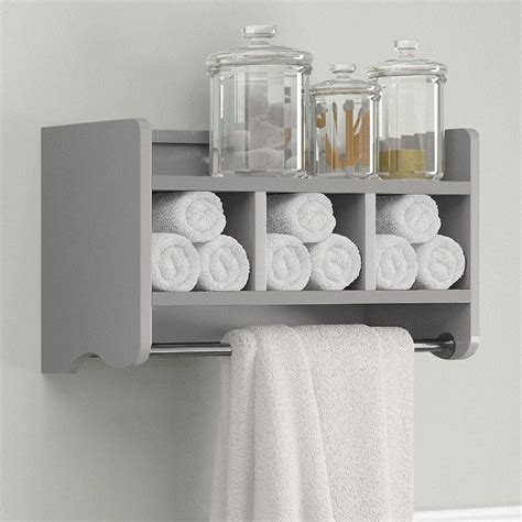 Bolton Bathroom Storage Cubby And Towel Bar Wall Shelf Kohls Small
