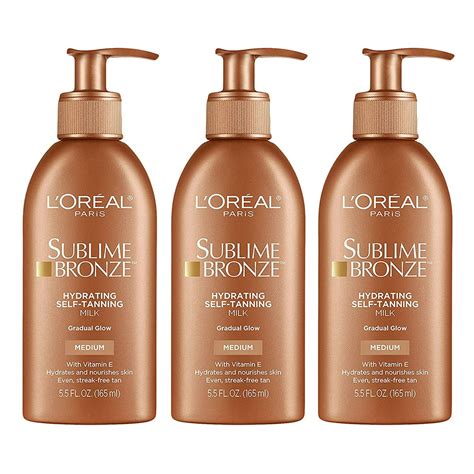 Loreal Paris Sublime Bronze Hydrating Self Tanning Milk Medium 55