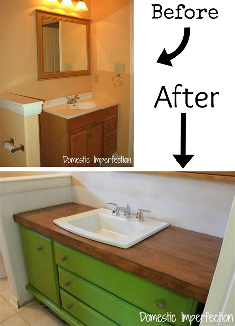 Then, assemble the face frame with a 12 5/8″ gap between the two cabinet supports. 7 Best DIY Bathroom Vanity Makeovers | Pneumatic Addict