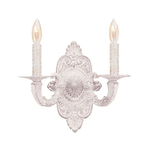{exterior color / interior color=black with white | light option=led:tngp150456_alt02,exterior color. Sconce Wall Light in Antique White Finish | 5122-AW ...