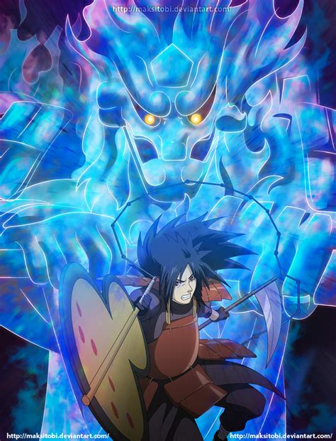 After madara uchiha 's defection from konohagakure, he found kurama and used his sharingan to control it, forcing the fox to help him fight against hashirama senju, the first hokage. Madara Susano by maksitobi on deviantART (con imágenes ...
