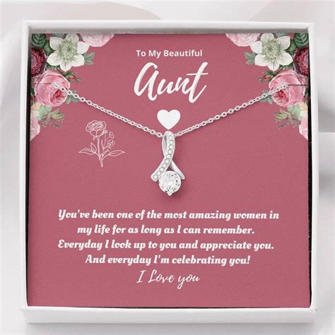 Auntie Gift Necklace Aunt And Niece Gift Aunt And Niece Etsy