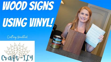 How To Make A Wood Sign With Vinyl Youtube