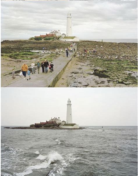 When the water level reaches high or low tide, there may be no movement in the water for several minutes or several hours, depending on the tide schedule and the time of year. High Tide vs Low Tide (26 pics)