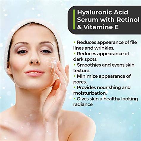Anti Aging Hyaluronic Acid And Retinol Serum 25 For Face With Vitamin
