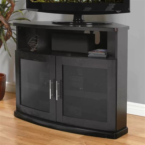 Primed to avoid yellowing on knots.middle door(s) slide side to side to reveal shelf storage. Tv Stand 36 Inches Wide Black | Wayfair (With images) | Tv ...