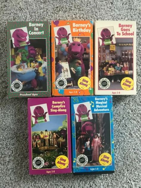 Rare Original Barney The Purple Dinosaur Vhs Video Collection Free
